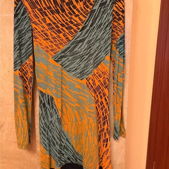 Custo Barcelona Multicolor Long Sleeve Patterned Dress. Size 2. S/M - Picture 2 of 6